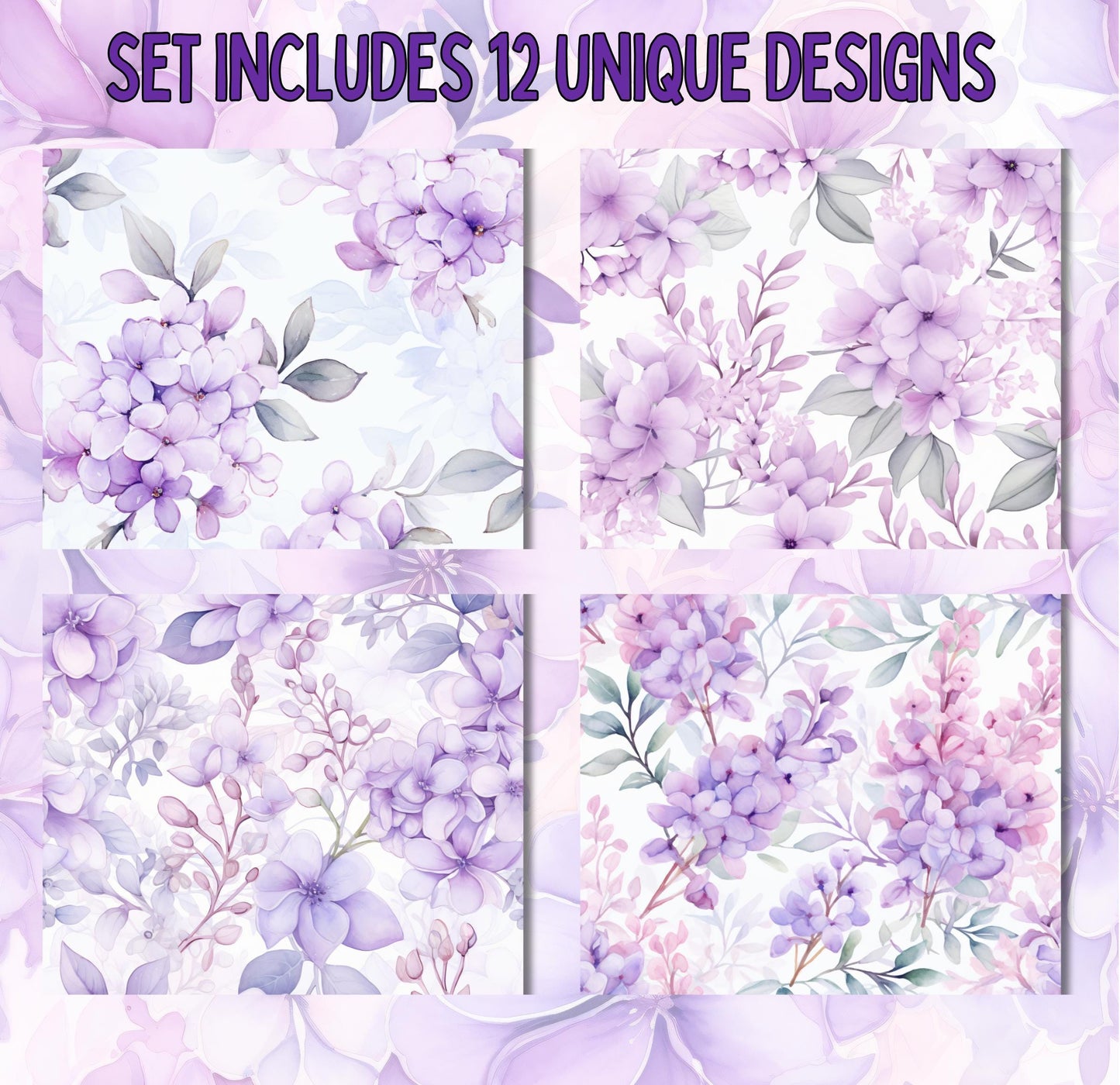 RELEASE PAPER | Summer Lilacs - Theme Pack Reusable Diamond Painting Release Paper