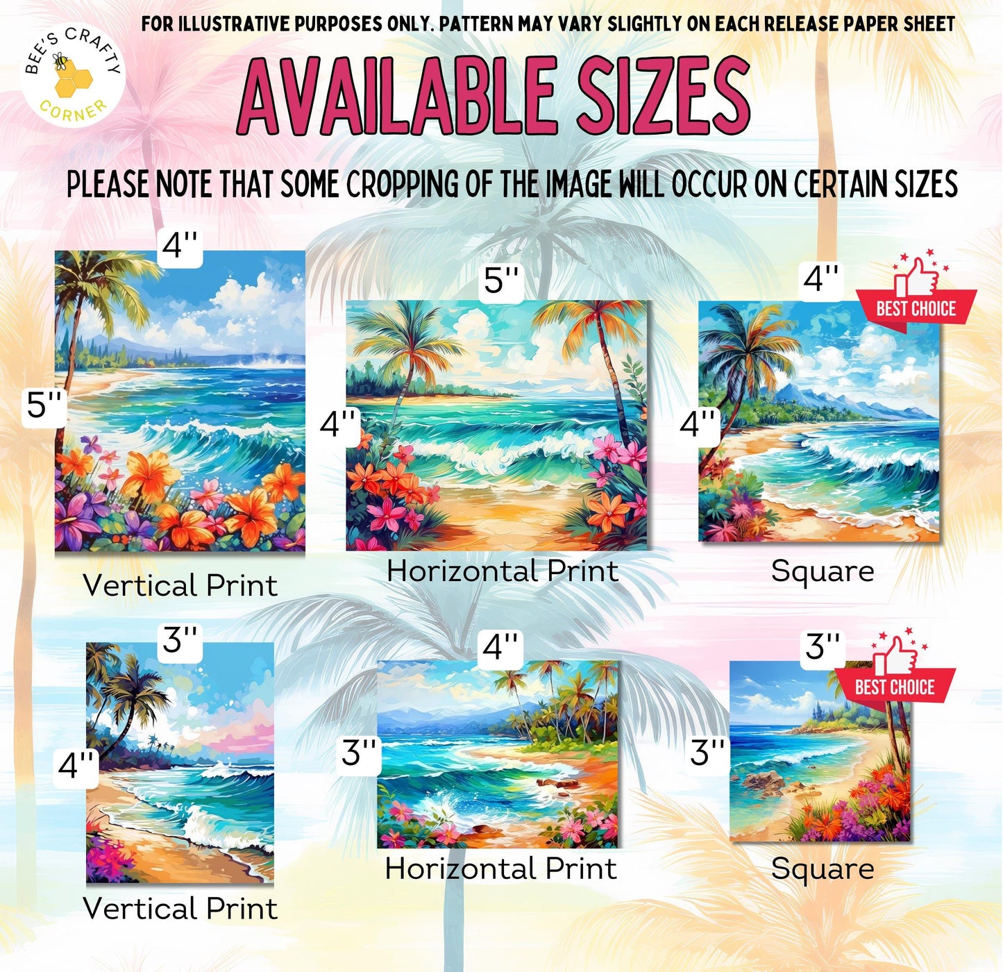 RELEASE PAPER | Paradise Beaches - Theme Pack Reusable Diamond Painting Release Paper