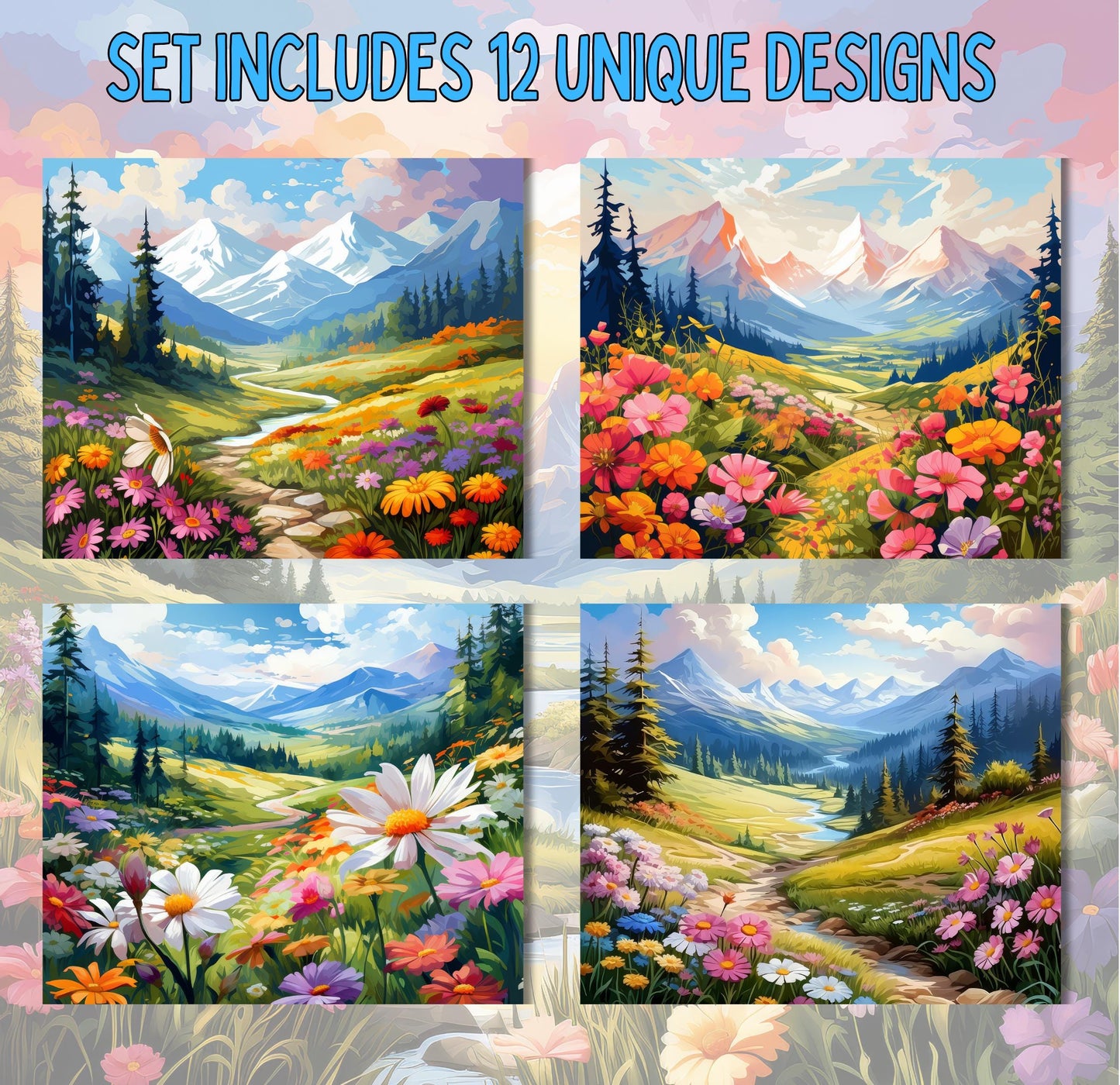 RELEASE PAPER | Summer Mountain Hike - Theme Pack Reusable Diamond Painting Release Paper