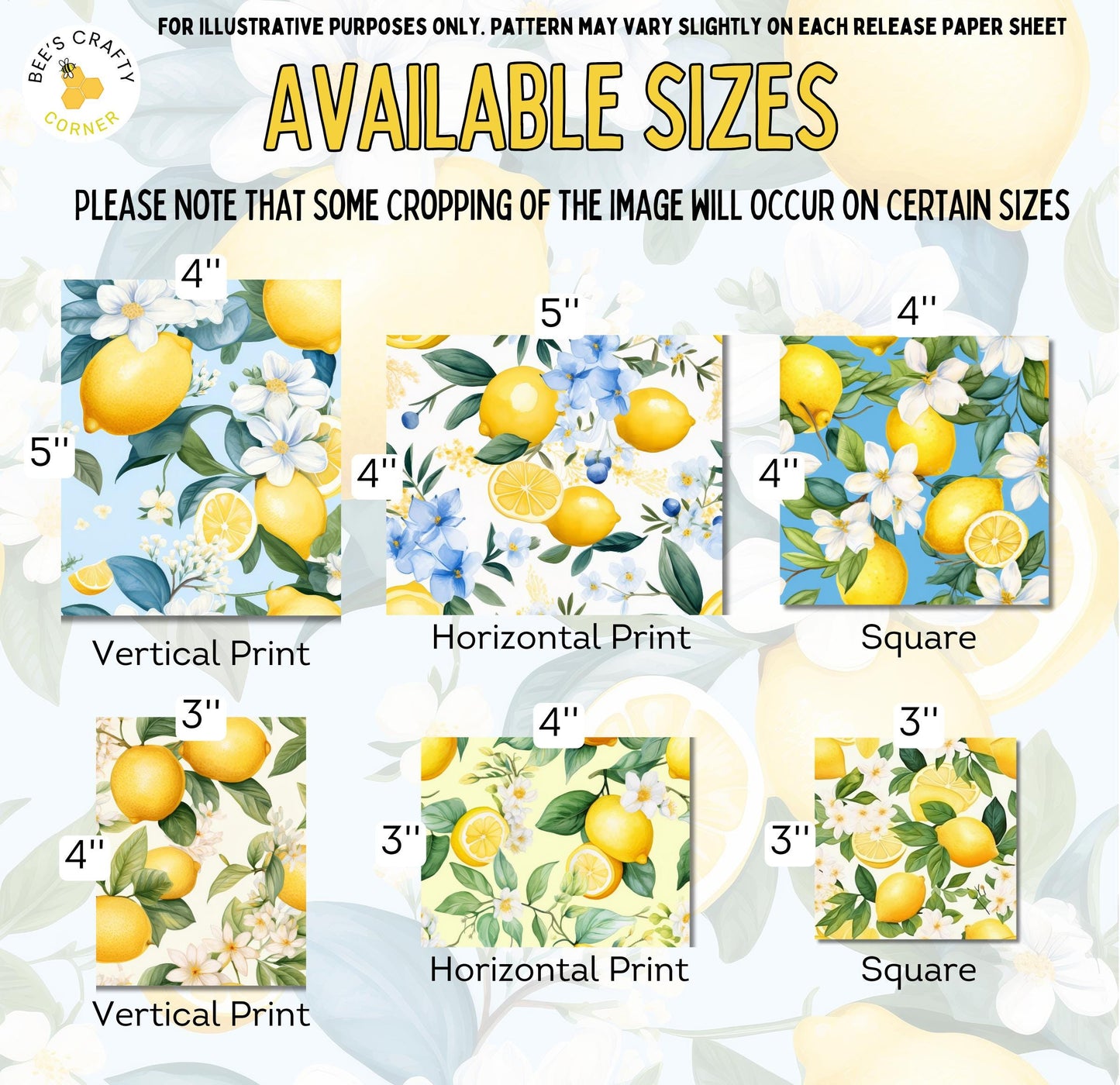 RELEASE PAPER | Summer Citrus Garden - Theme Pack Reusable Diamond Painting Release Paper