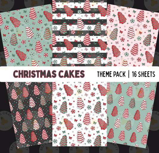 a collection of Christmas-themed pattern designs, including Christmas trees, candy canes, and other festive elements. The patterns are arranged in a grid format, with each design featuring a variety of colors and shapes, creating a visually appealing and festive collage.