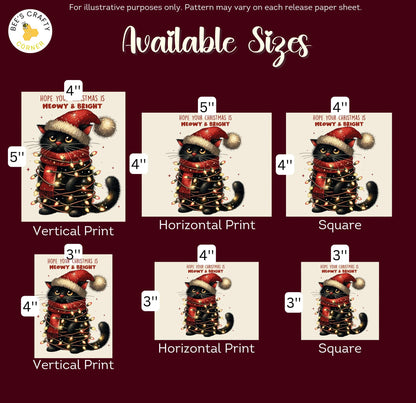 Meowy and Bright - Reusable Patterned Diamond Painting Release Paper