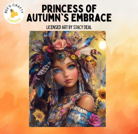 Princess of Autumn's Embrace by Stacy Deal - Licensed Diamond Painting Release Paper