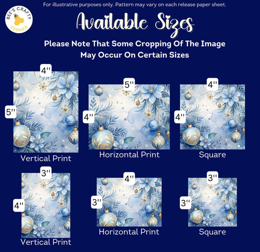 Blue Christmas - Theme Pack Reusable Diamond Painting Release Paper