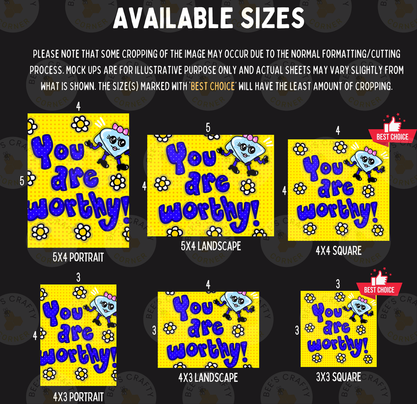 a yellow and blue poster with the words you are worthy
