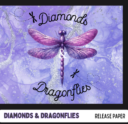 Diamonds and Dragonflies - Reusable Diamond Painting Release Paper