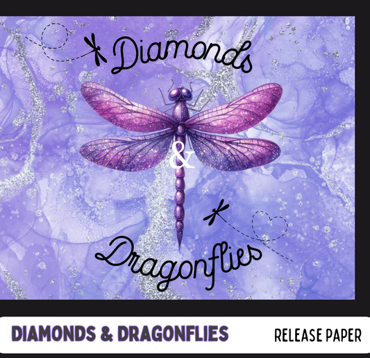 Diamonds and Dragonflies - Reusable Diamond Painting Release Paper