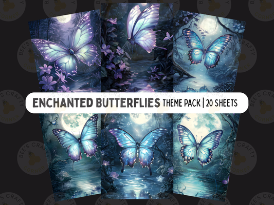 Enchanted Butterflies - Theme Pack Reusable Diamond Painting Release Paper