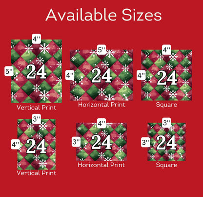 Christmas Advent Sets - Reusable Numbered Diamond Painting Release Paper