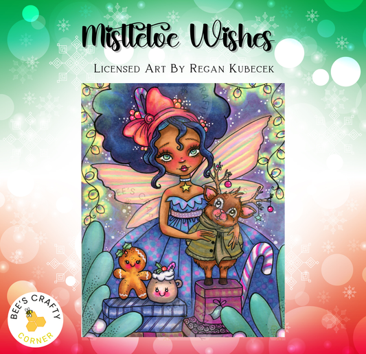 Mistletoe Wishes by Regan Kubecek - Licensed Diamond Painting Release Paper