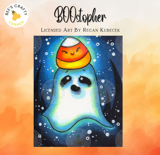 BOOstopher by Regan Kubecek - Licensed Diamond Painting Release Paper