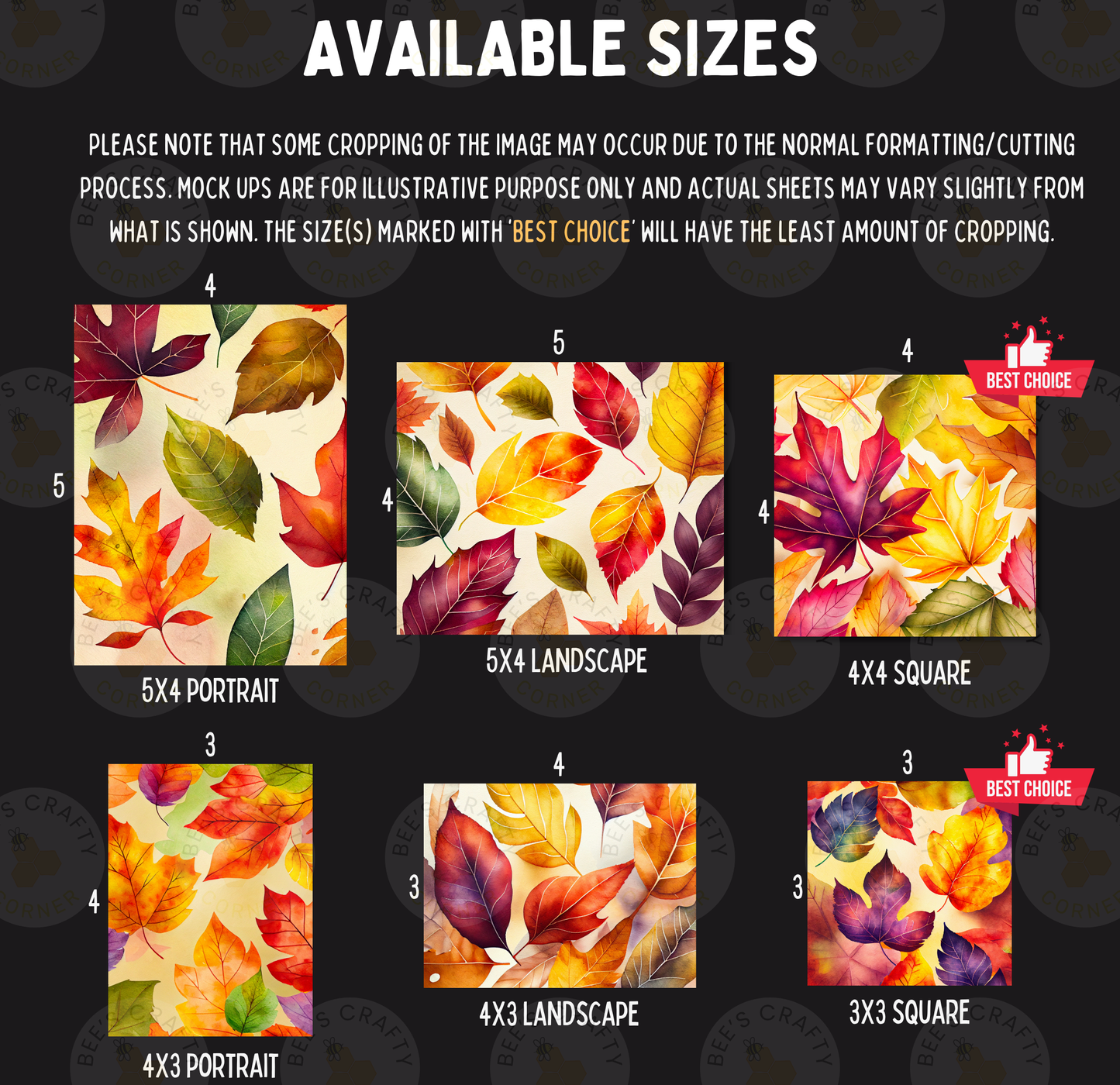 Vibrant Leaves - Theme Pack Reusable Diamond Painting Release Paper