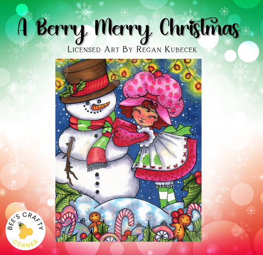 A Berry Merry Christmas by Regan Kubecek - Licensed Diamond Painting Release Paper