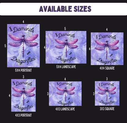 Diamonds and Dragonflies - Reusable Diamond Painting Release Paper