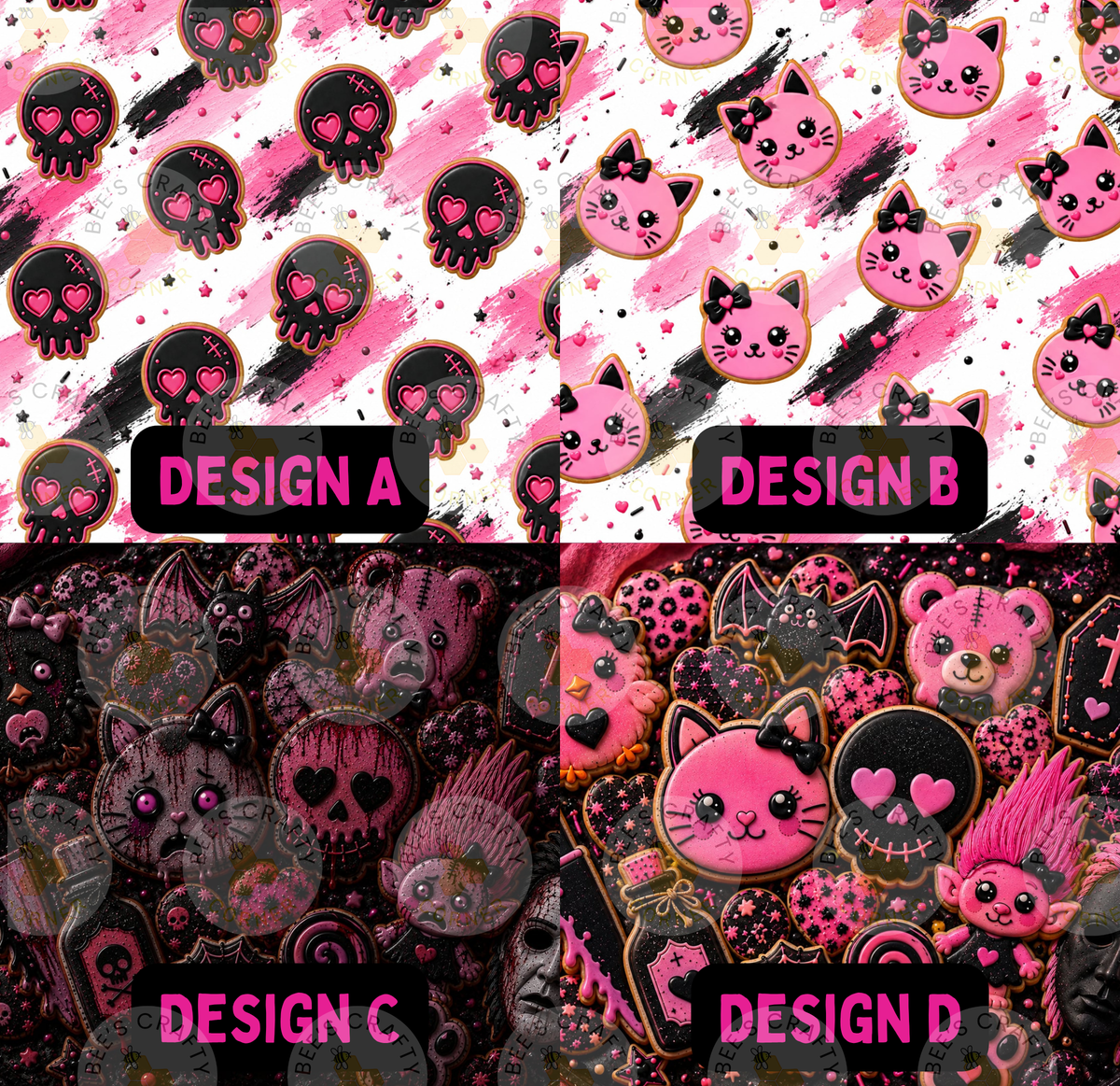 Black and Pink 2027 Event Release Papers - Reusable Diamond Painting Release Paper