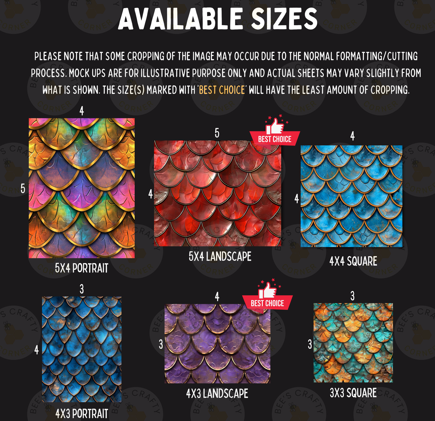 Dragon Scales - Theme Pack Reusable Diamond Painting Release Paper