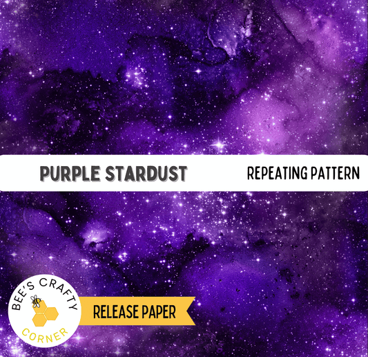 The image is a collage of various images depicting a purple and blue starry sky.