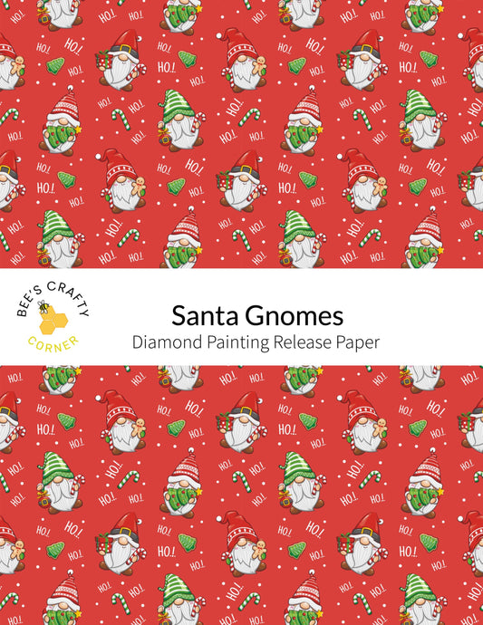 Santa Gnomes - Reusable Patterned Diamond Painting Release Paper