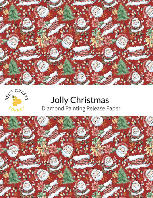 Jolly Christmas - Reusable Patterned Diamond Painting Release Paper