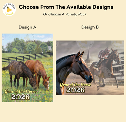 Year of the Horse 2026 Event Release Papers - Featuring Art By Kristin Schwenke Block