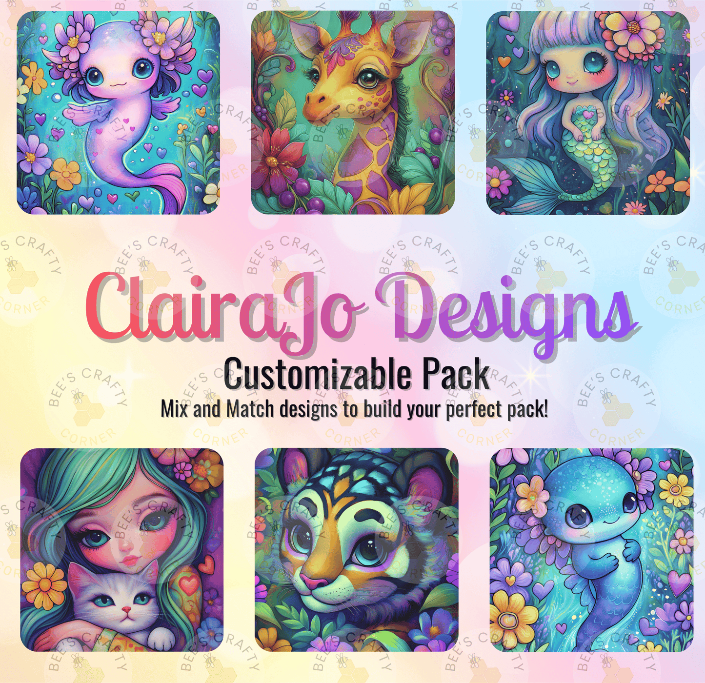 Customizable Pack - ClairaJo Designs Licensed Release Papers