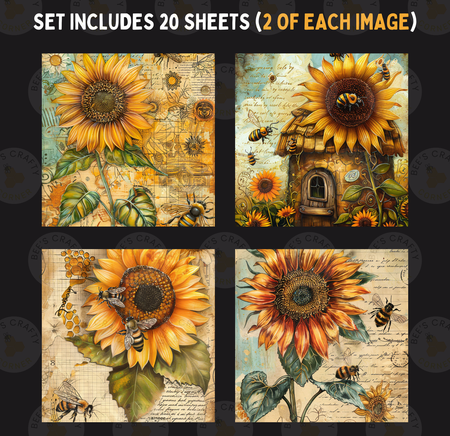 Sunshine and Honey - Theme Pack Reusable Diamond Painting Release Paper