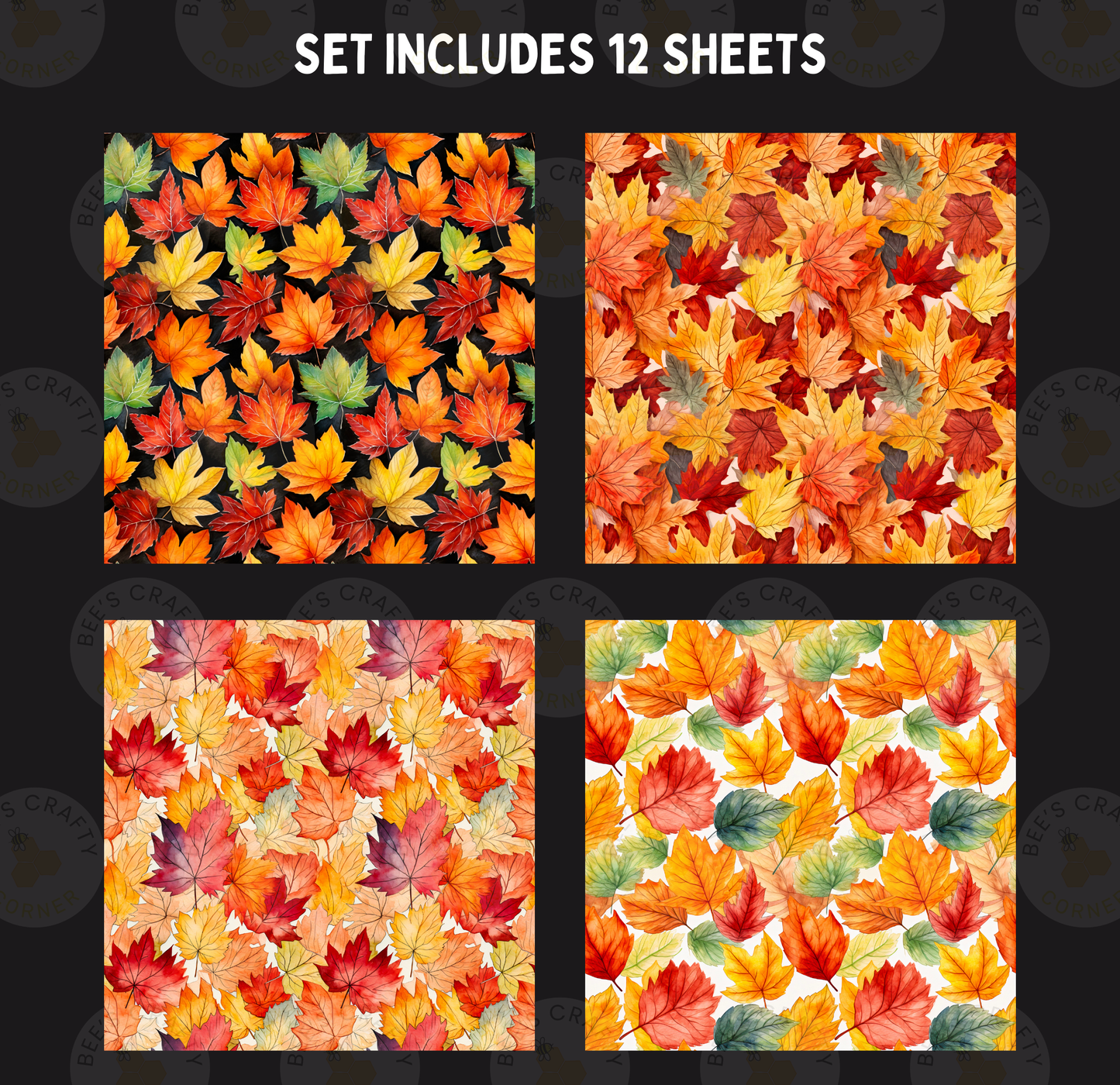 Fall Leaves - Theme Pack Reusable Diamond Painting Release Paper