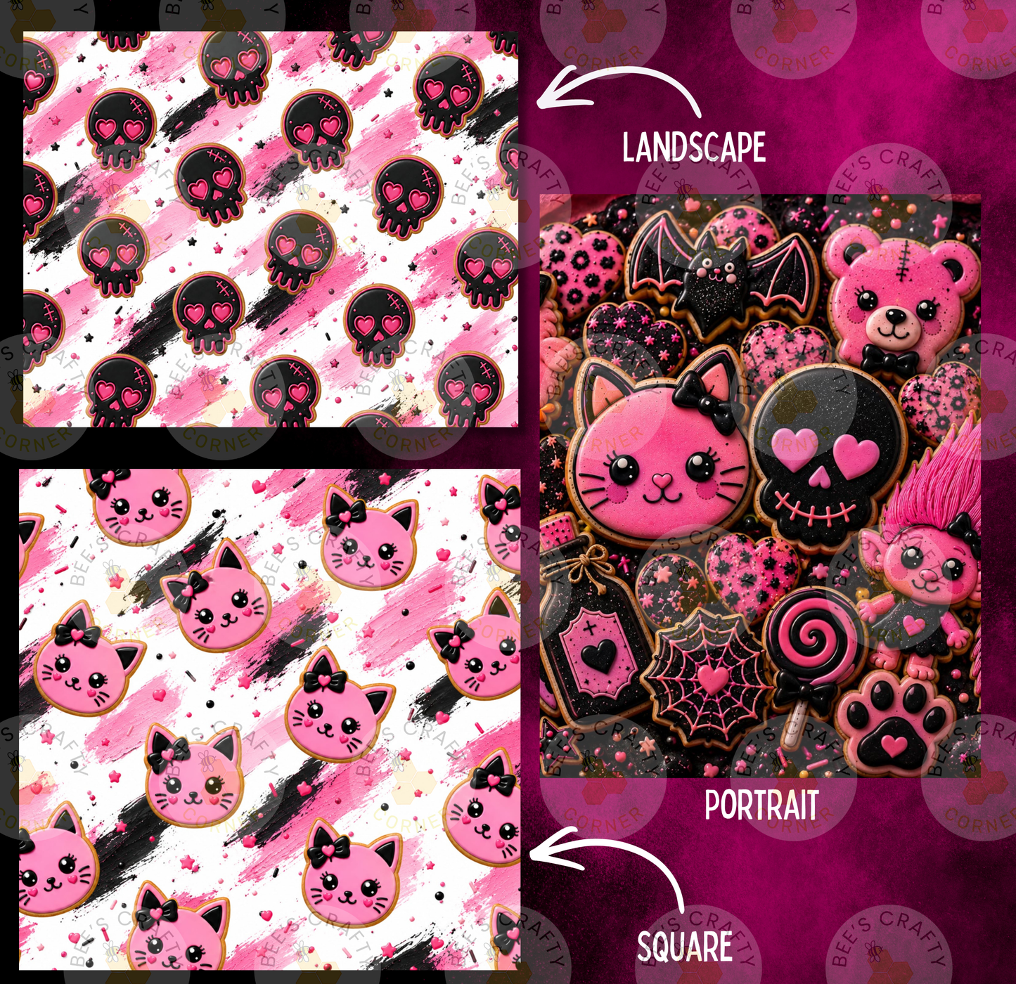 Black and Pink 2027 Event Release Papers - Reusable Diamond Painting Release Paper