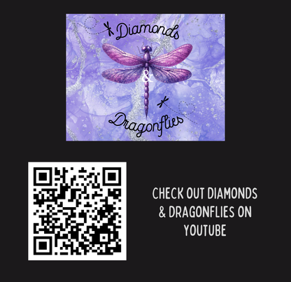 Diamonds and Dragonflies - Reusable Diamond Painting Release Paper