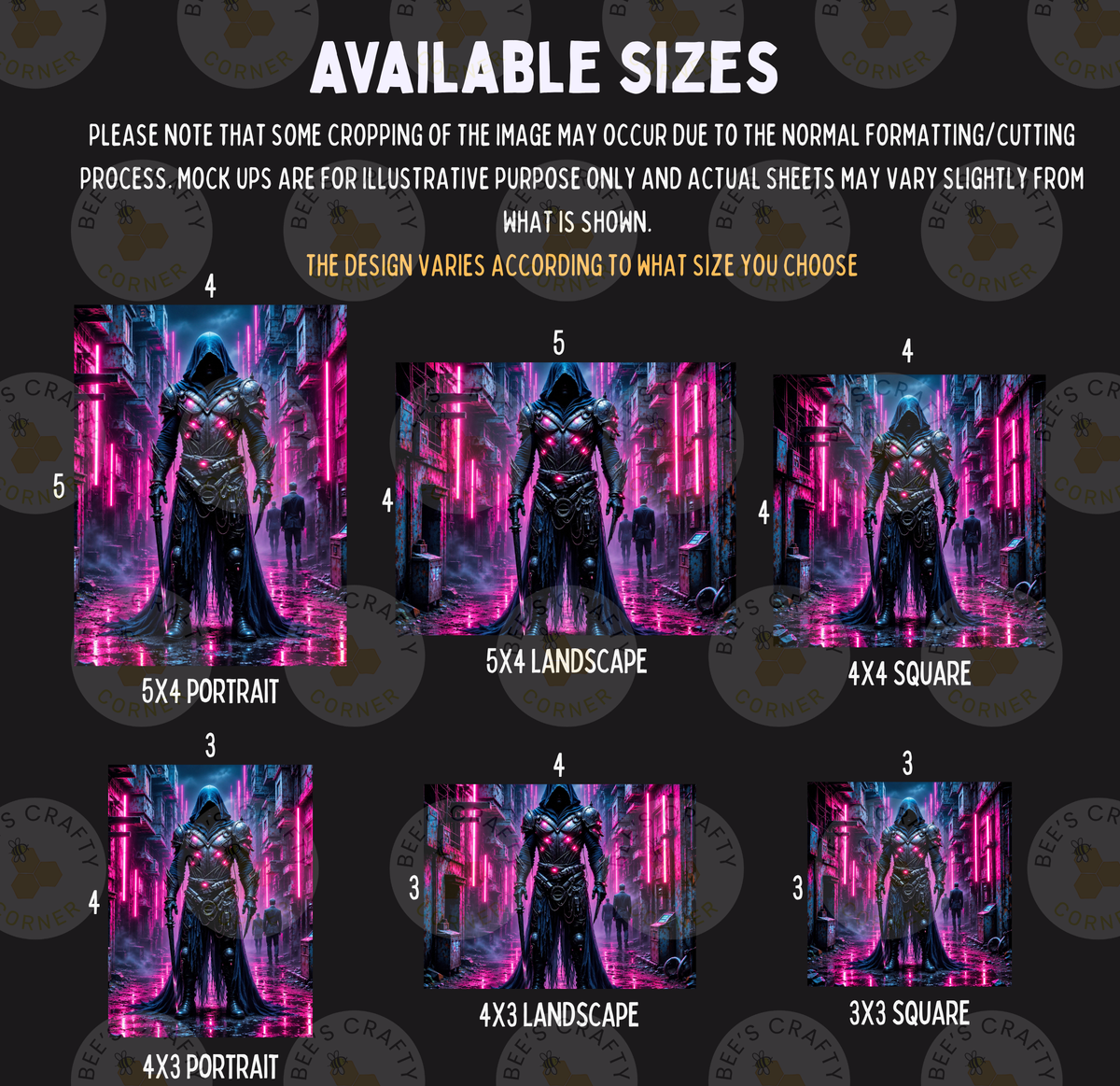 a collage of six different images, each depicting a person in a futuristic, neon-lit environment. The images vary in size and orientation, and the descriptions provided are for illustrative purposes only and may not accurately represent the actual images.