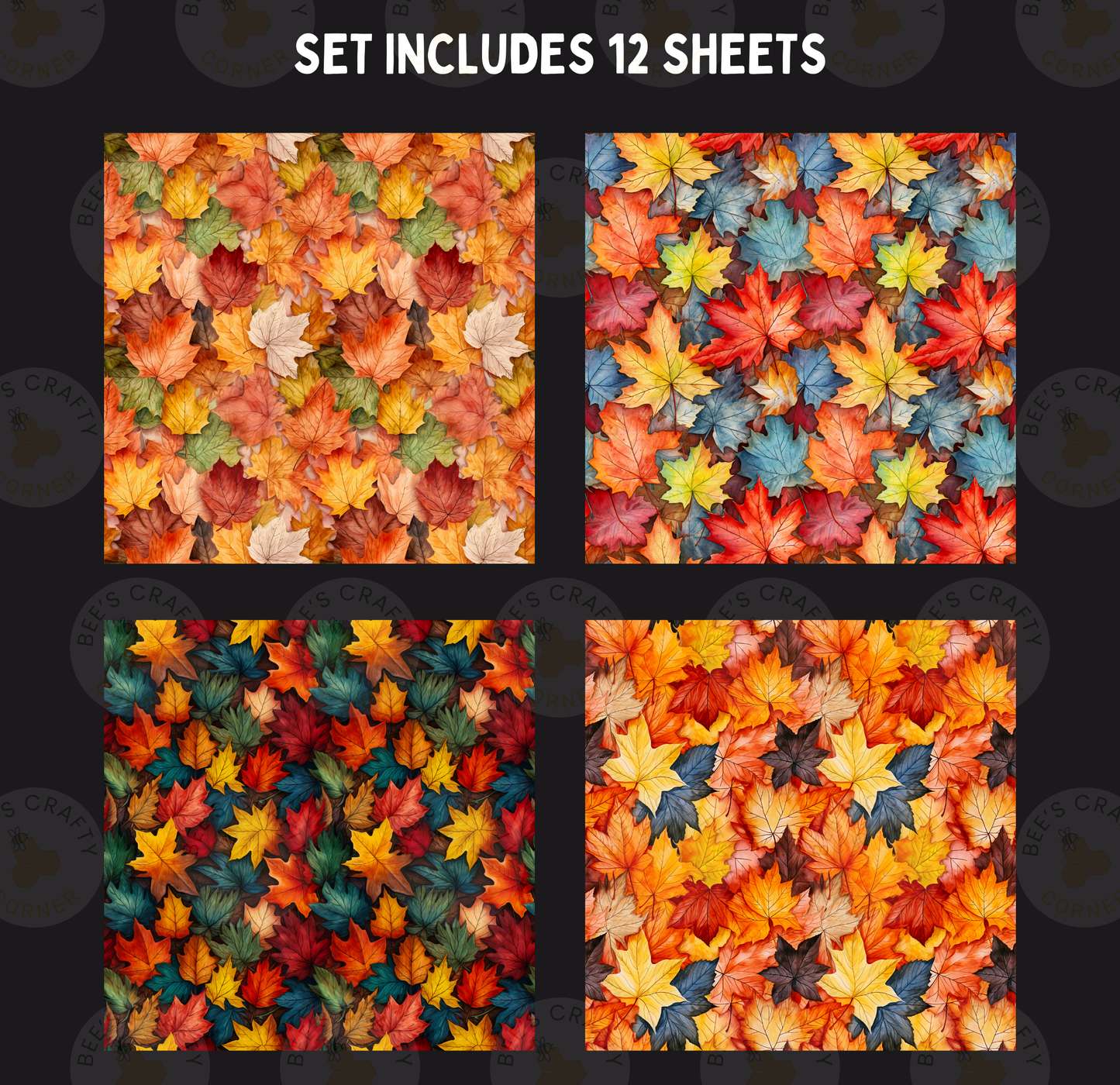 Fall Leaves - Theme Pack Reusable Diamond Painting Release Paper