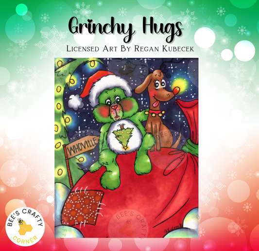Grinchy Hugs by Regan Kubecek - Licensed Diamond Painting Release Paper