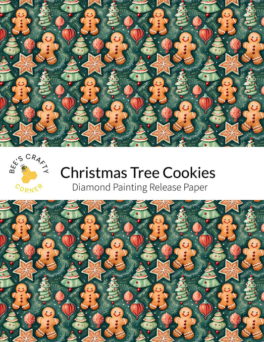 Christmas Tree Cookies - Reusable Patterned Diamond Painting Release Paper
