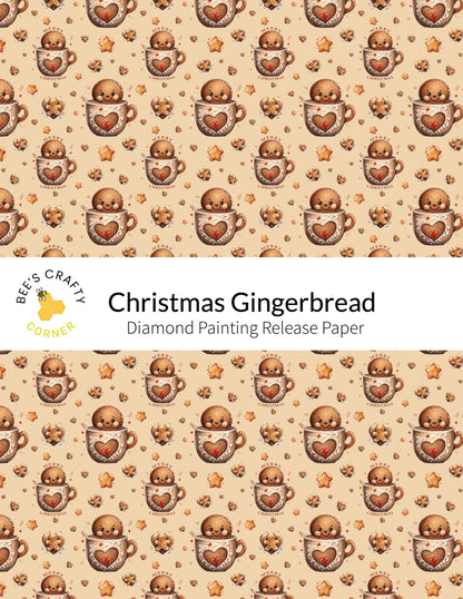 Christmas Gingerbread - Reusable Patterned Diamond Painting Release Paper