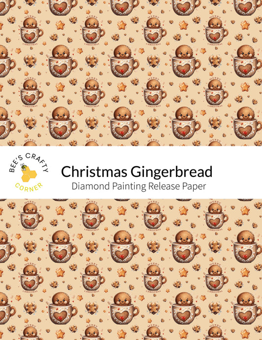 Christmas Gingerbread - Reusable Patterned Diamond Painting Release Paper