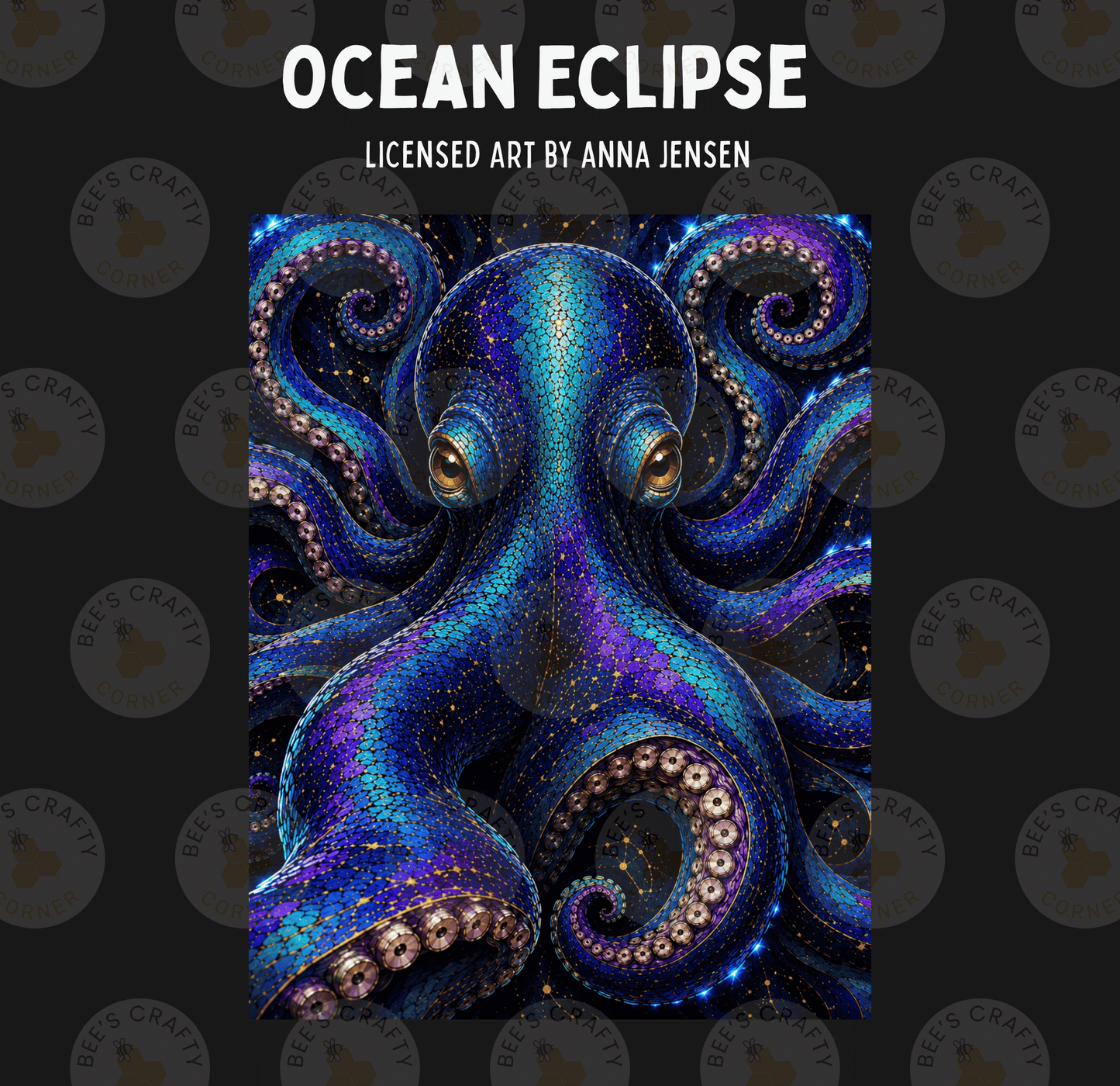 Ocean Eclipse by ©Anna Jensen - Licensed Diamond Painting Release Paper