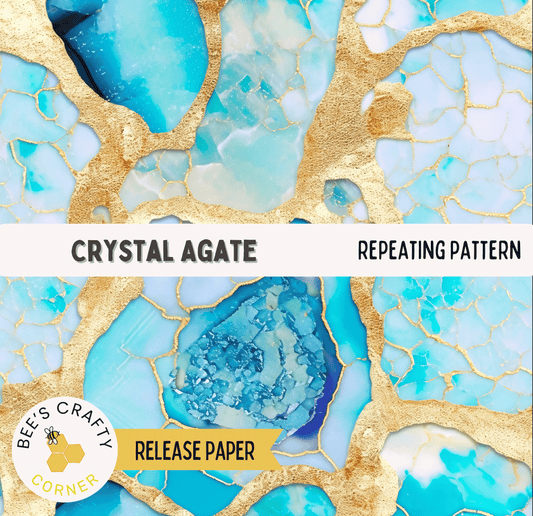 Crystal Agate - Reusable Patterned Diamond Painting Release Paper