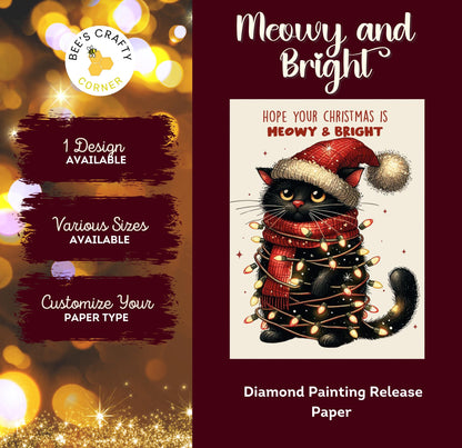 Meowy and Bright - Reusable Patterned Diamond Painting Release Paper