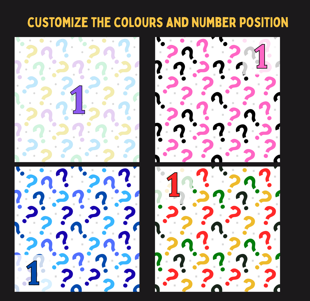 Customizable Question Mark Style - Decorative Reusable Release Paper Sheets, Cover Paper For Diamond Painting