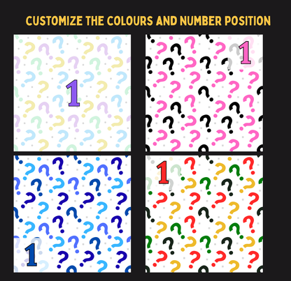 Customizable Question Mark Style - Decorative Reusable Release Paper Sheets, Cover Paper For Diamond Painting