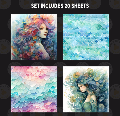 Mythical Mermaids - Theme Pack Reusable Diamond Painting Release Paper
