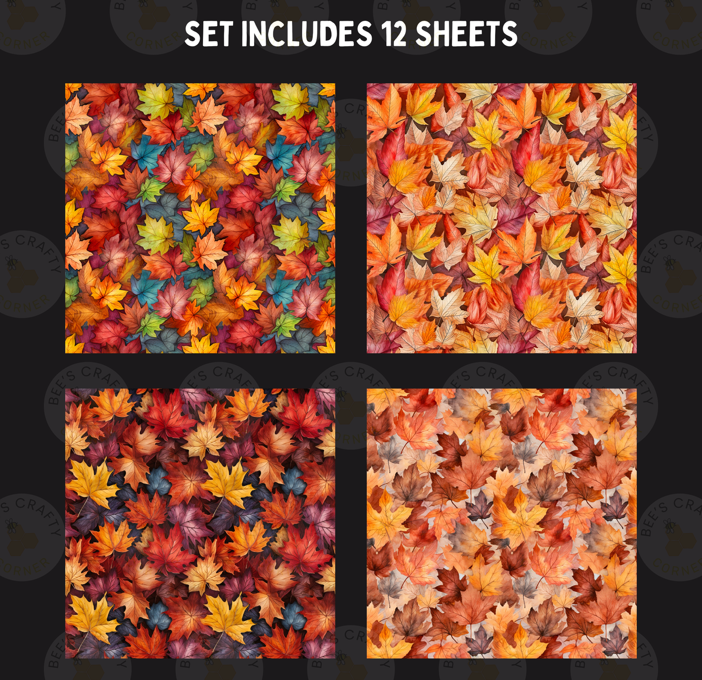 Fall Leaves - Theme Pack Reusable Diamond Painting Release Paper