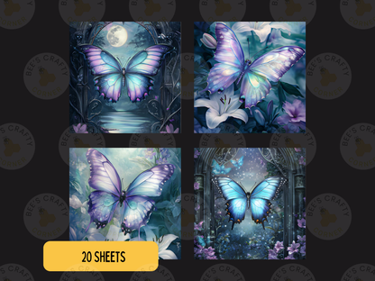 Enchanted Butterflies - Theme Pack Reusable Diamond Painting Release Paper