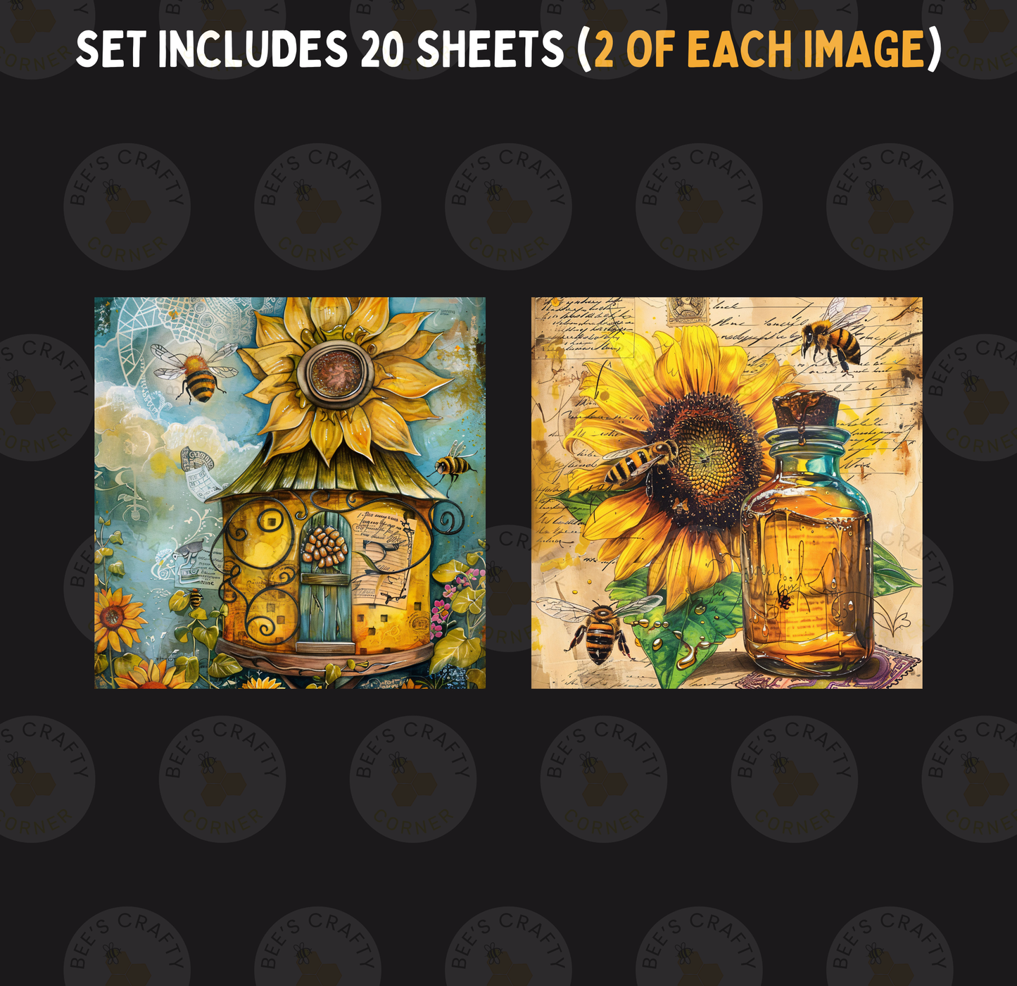 Sunshine and Honey - Theme Pack Reusable Diamond Painting Release Paper