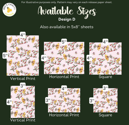 Classic Pooh Christmas - Reusable Patterned Diamond Painting Release Paper