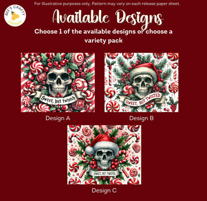 Sweet but Twisted - Reusable Patterned Diamond Painting Release Paper