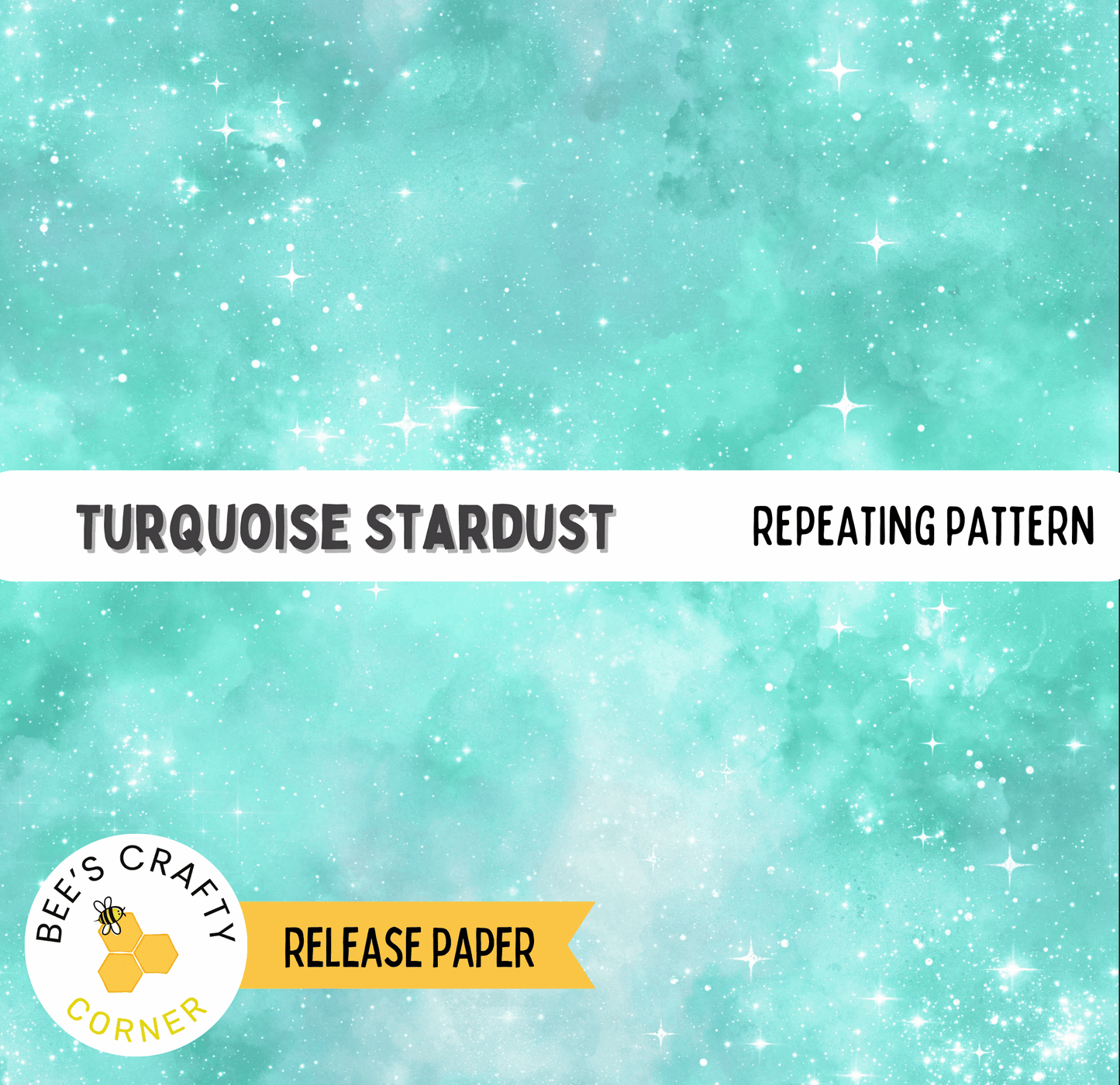 Turquoise Stardust repeating pattern