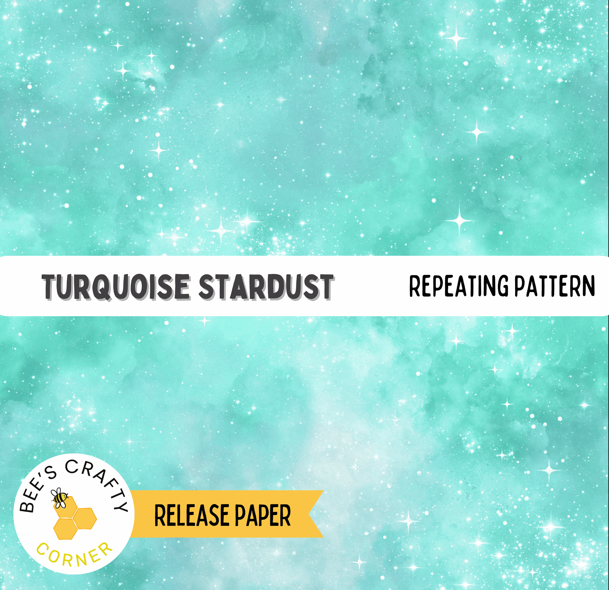 Turquoise Stardust repeating pattern