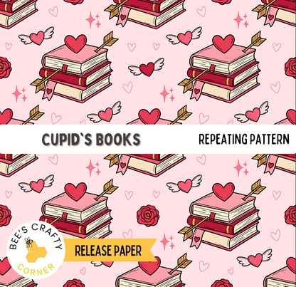 Cupid's Books - Reusable Patterned Diamond Painting Release Paper
