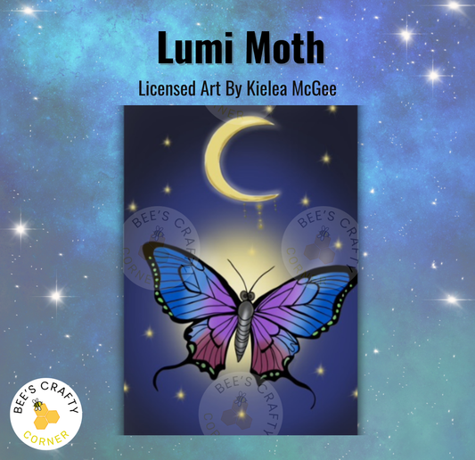 a picture of a butterfly with a crescent moon